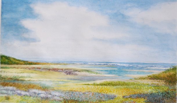 impressie strand bij Voorne